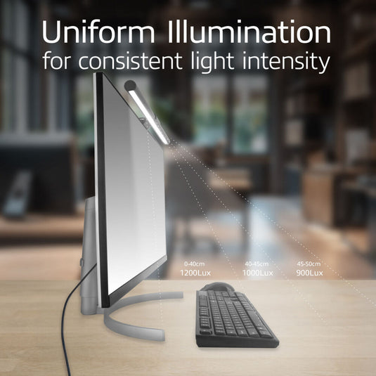 Act connectivity dimbare monitor led lichtbalk led-bar (zwart, usb-voeding, 3000k-6500k)