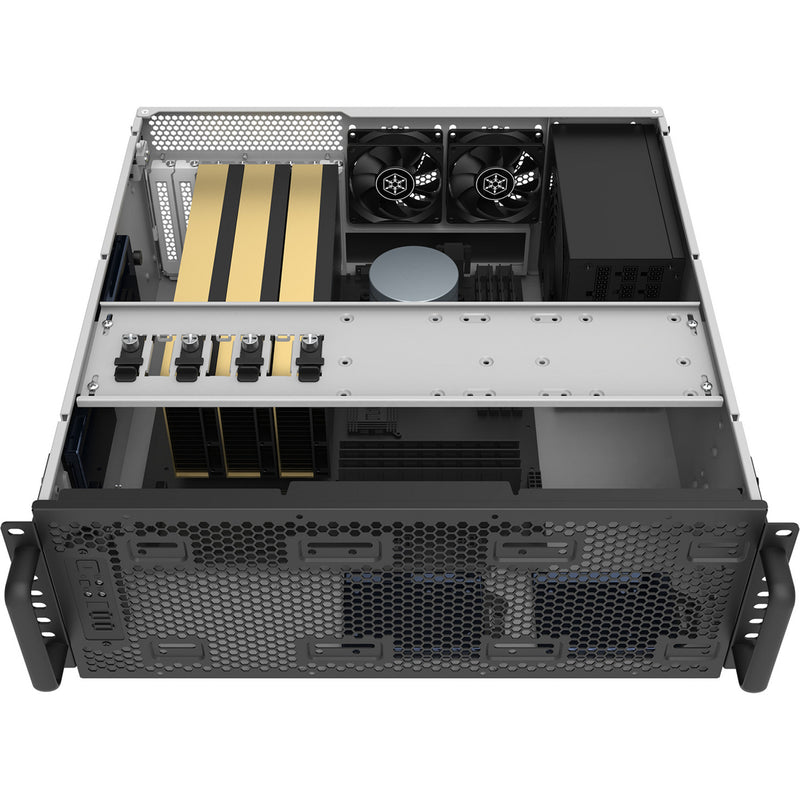 Load image into Gallery viewer, Silverstone rm4a rack behuizing (zwart | 4u | usb-c)
