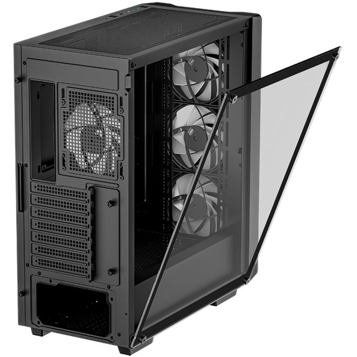Load image into Gallery viewer, Deepcool cc560 argb v2 midi tower behuizing (zwart | 2x usb-a | rgb | tempered glass)

