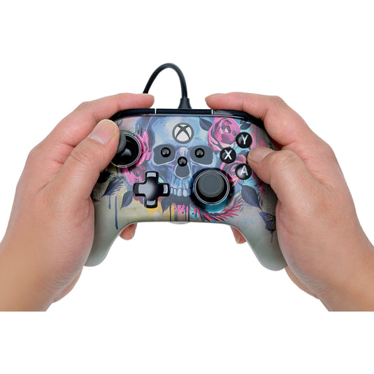Powera advantage plus bedrade controller voor xbox series x|s - bloom gloom (zilver, xbox series x|s, xbox one, pc)