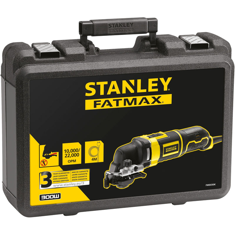 Load image into Gallery viewer, Stanley fatmax 300w oscillerende multitool multifunctioneel gereedschap (geel zwart, met koffer en 20 accessoires)
