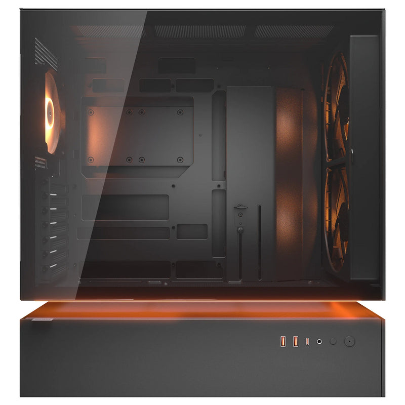 Load image into Gallery viewer, Cougar cfv235 mesh midi tower behuizing (zwart | 2x usb-a | 1x usb-c | rgb | tempered glass)
