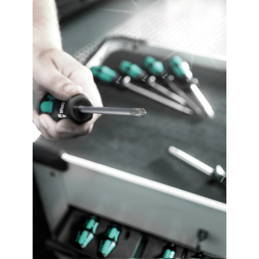 Wera 334 6 schroevendraaierset kraftform plus (zwart groen, 6-delig)