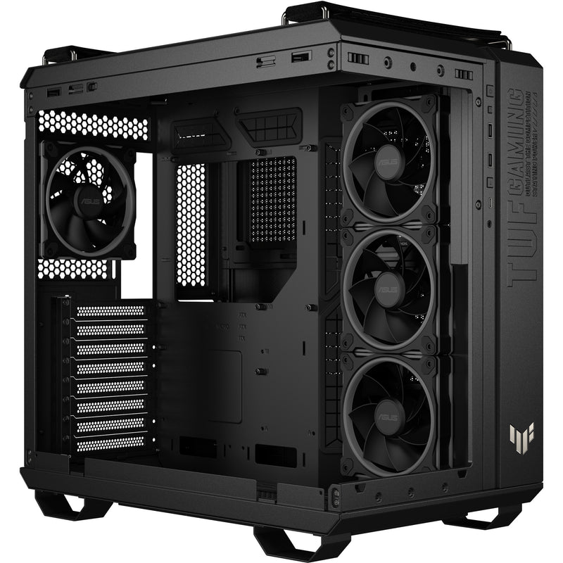 Load image into Gallery viewer, Asus tuf gaming gt502 horizon argb midi tower behuizing (zwart | 3x usb-a | 1x usb-c | tempered glass)
