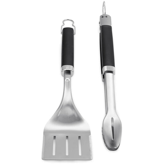 Weber precision barbecuetang- en spatelset grillbestek (roestvrij staal zwart)