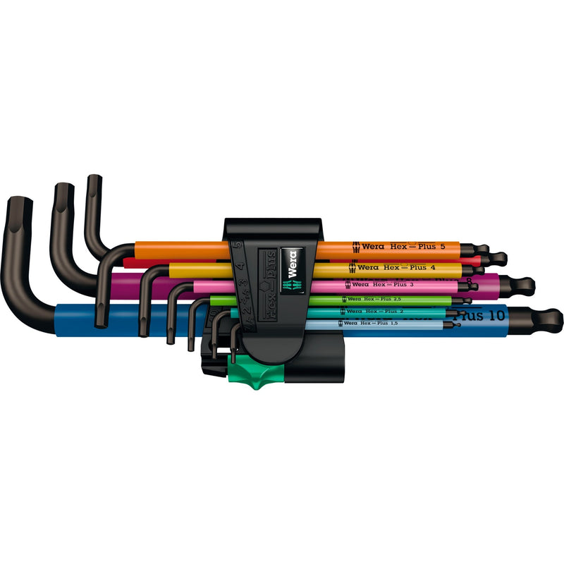 Load image into Gallery viewer, Wera 950 9 hex-plus multicolour 1 stiftsleutelset, metrisch, blacklaser (9-delig)
