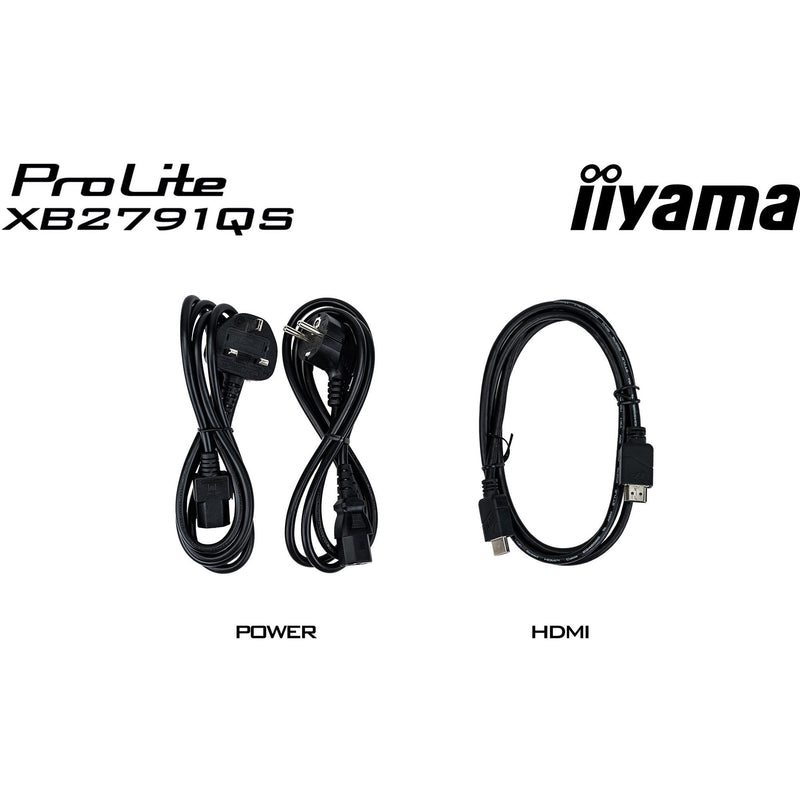 Load image into Gallery viewer, Iiyama prolite xb2791qs-b1 27 monitor (zwart (mat), hdmi, displayport, audio)
