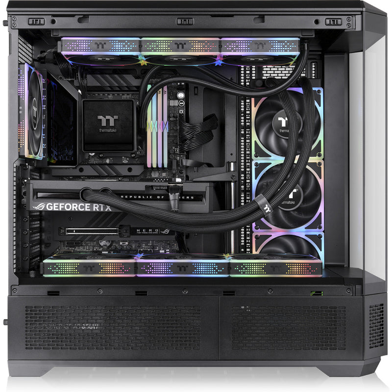 Load image into Gallery viewer, Thermaltake view 600 tg big tower behuizing (zwart | 2x usb-a | 1x usb-c | tempered glass)
