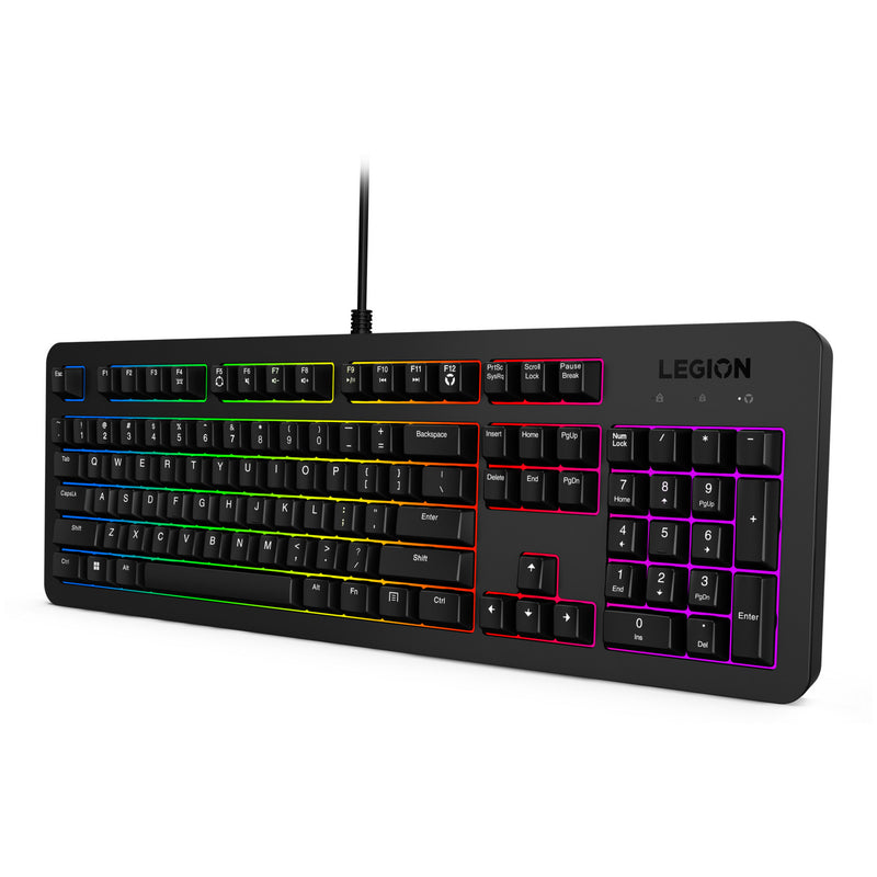 Load image into Gallery viewer, Lenovo legion k310 rgb gaming toetsenbord (zwart, us lay-out (qwerty), membraan, 100%, membraan switch, rgb, usb)
