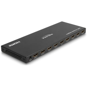 Delock hdmi splitter 1x hdmi in > 8x hdmi out, 4k 60hz (zwart, met downscaler)