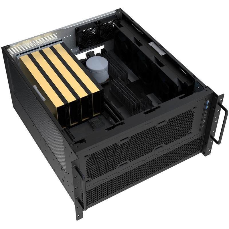 Load image into Gallery viewer, Silverstone rm600 rack behuizing (zwart)
