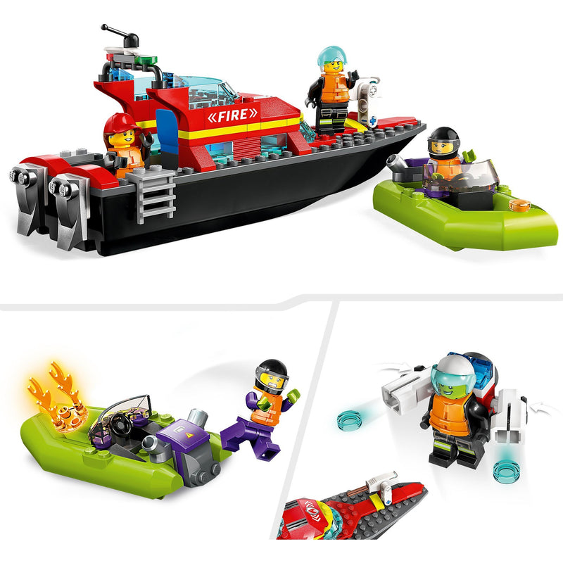Load image into Gallery viewer, Lego city 60373 reddingsboot brand
