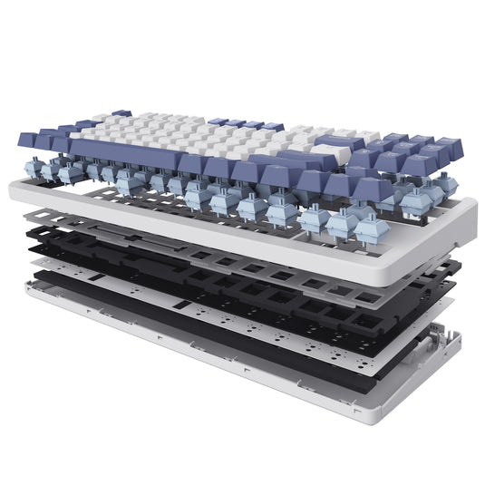 Trust gxt 872 xyra mechanisch tkl-gamingtoetsenbord, gaming toetsenbord (wit, us lay-out, leobog seiya, 80% (tkl), rgb, hot swap)