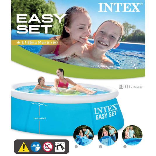 opblaaszwembad 28101NP Easy Set 183 x 51 cm blauw