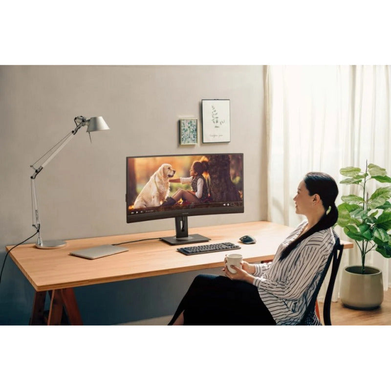 Load image into Gallery viewer, Viewsonic va3820c uwqhd+ 21:9 curved monitor met usb-c hub 38 ultrawide (zwart, 2x hdmi, 1x displayport, usb-c, usb-b )
