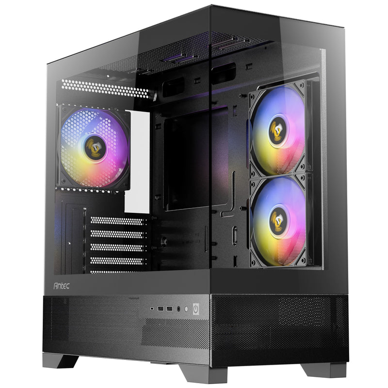 Load image into Gallery viewer, Antec cx500m rgb mini tower behuizing (zwart | 3x usb-a | tempered glass)
