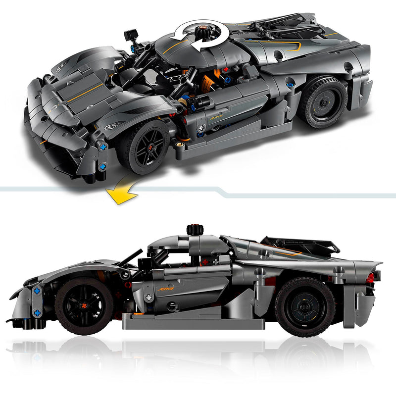 Load image into Gallery viewer, Lego technic 42173 koenigsegg jesko absolut grijze hypercar
