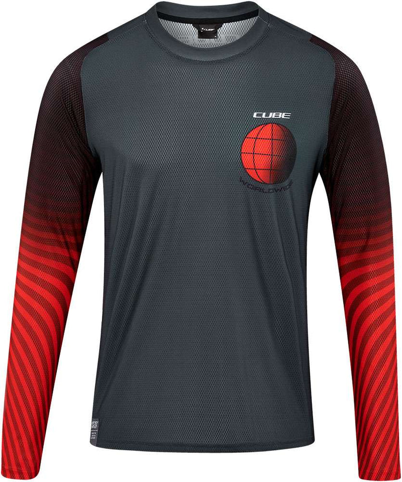 Load image into Gallery viewer, Cube vertex round neck - mtb long sleeve jersey
