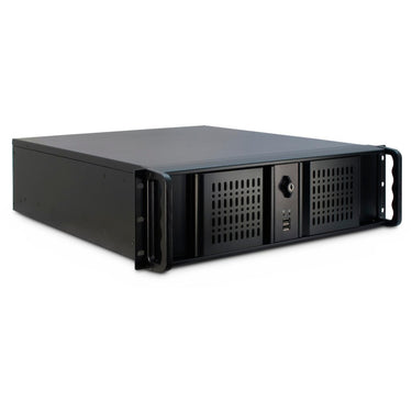Inter-tech 3u-3098-s rack behuizing (zwart | 2x usb-a)
