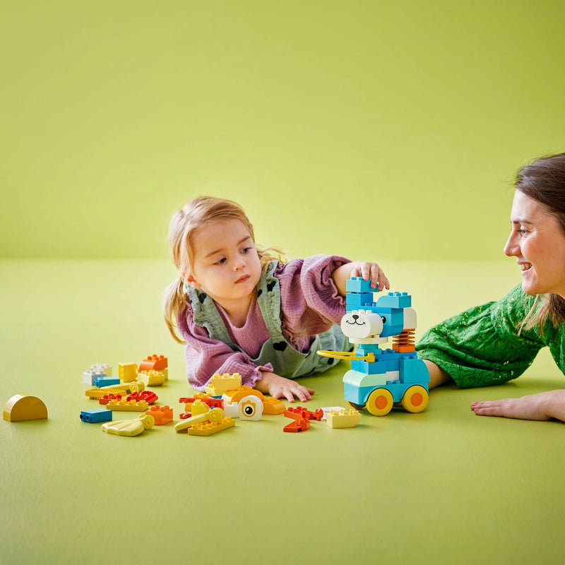Load image into Gallery viewer, Lego duplo 10448 3-in-1 dieren op wielen peuterspeelgoed
