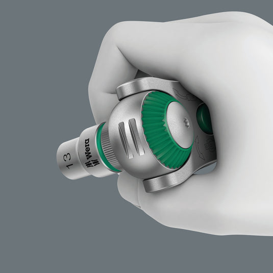 Wera 8100 sc 2 zyklop speed-ratelset, 1 2 , 37‑delig gereedschapsset (zwart groen, snelheidsratel met draaibare kop)