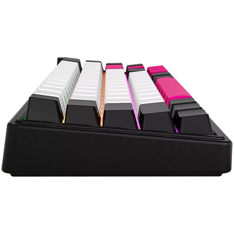 Load image into Gallery viewer, Lorgar kbp70mw rgb mechanisch gaming toetsenbord (zwart, us lay-out (qwerty), logar toxic purple, 65%, rgb, hot-swappable, pbt double-shot, bluetooth | 2.4ghz | usb)
