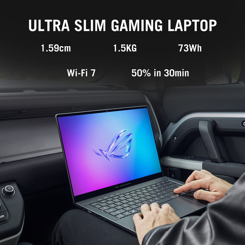 Afbeelding laden in galerijviewer, Asus rog zephyrus g14 ga403up-qs005w 14 copilot+ gaming laptop (grijs | ryzen 9 270 | rtx 5070 | 32 gb | 1 tb ssd | oled)
