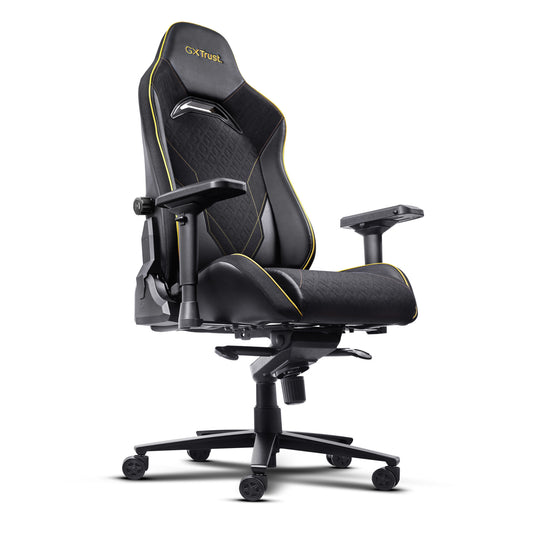 Trust gxt 721 ruya pro premium comfortabele gamingstoel (zwart geel)