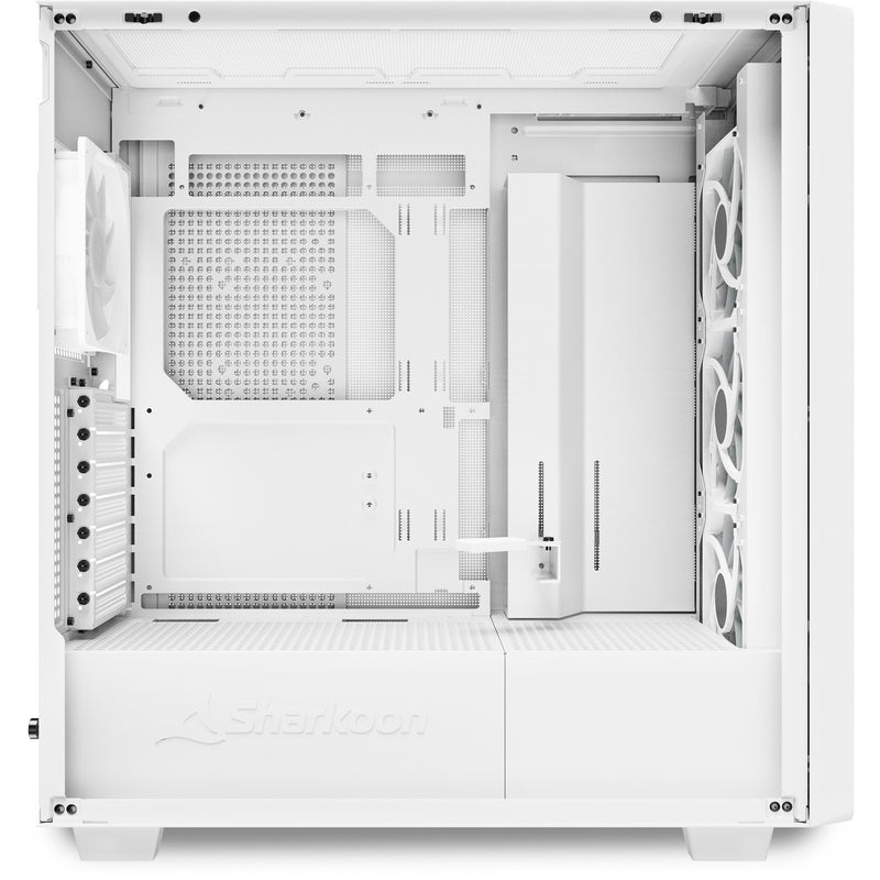 Load image into Gallery viewer, Sharkoon rebel c70g rgb midi tower behuizing (wit houtkleur | 2x usb-a | 1x usb-c | rgb | tempered glass)
