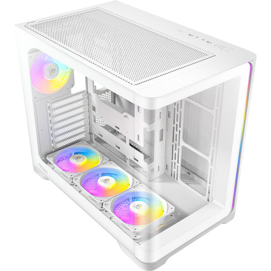 Antec c5 curve argb midi tower behuizing (wit | 2x usb-a | 1x usb-c | tempered glass)