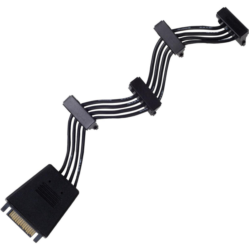 Load image into Gallery viewer, Silverstone sst-cp06-e4, 1x 15-pin-sata > 4x 15-pin-sata kabel
