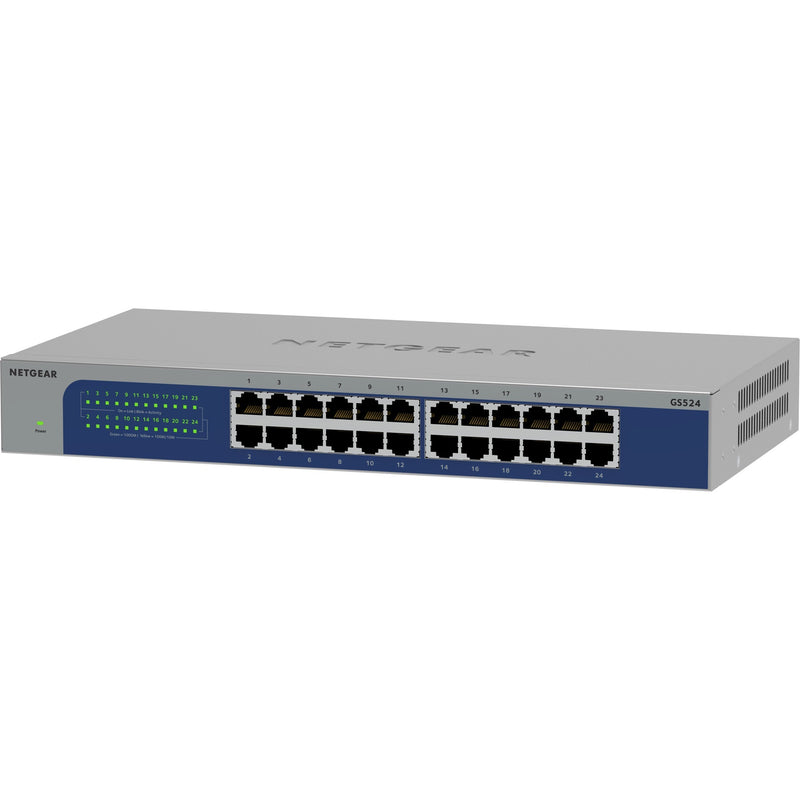Load image into Gallery viewer, Netgear gs524 24-poorts gigabit ethernet unmanaged switch (grijs blauw)
