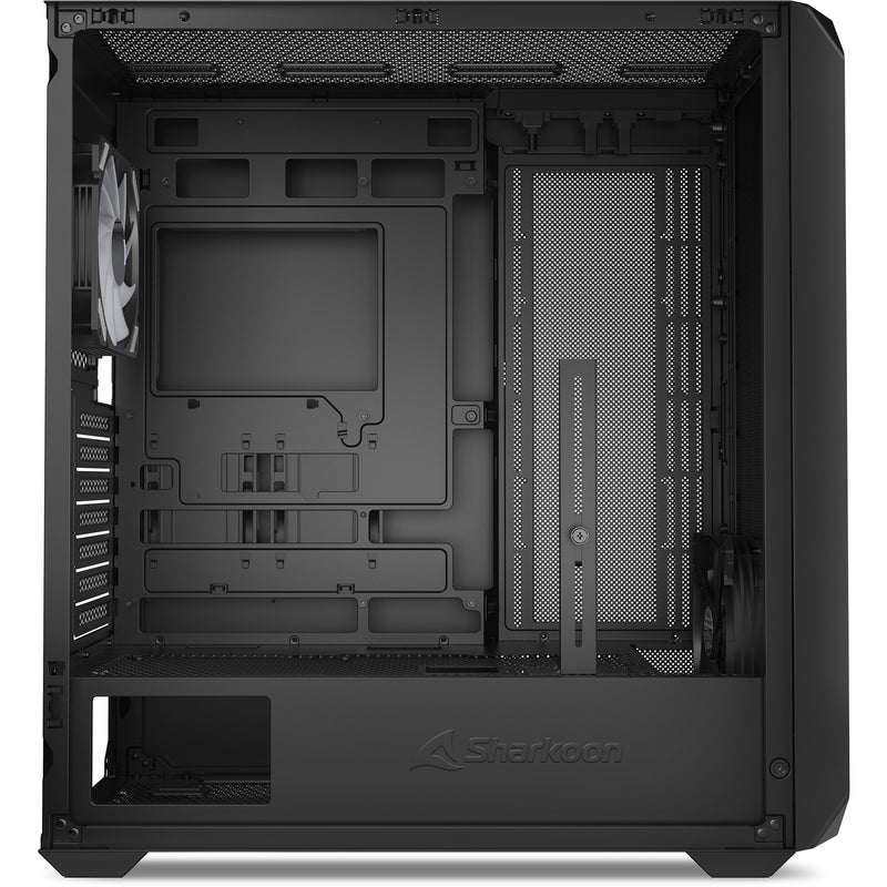 Load image into Gallery viewer, Sharkoon ak2 rgb midi tower behuizing (zwart | 2x usb-a | 1x usb-c | rgb | tempered glass)
