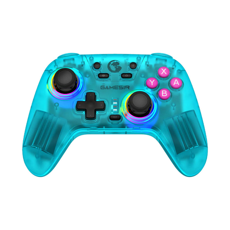 Afbeelding laden in galerijviewer, Gamesir nova hd rumble ns controller (blauwgroen, pc, steam, android, ios, switch, bluetooth 2.4 ghz usb)

