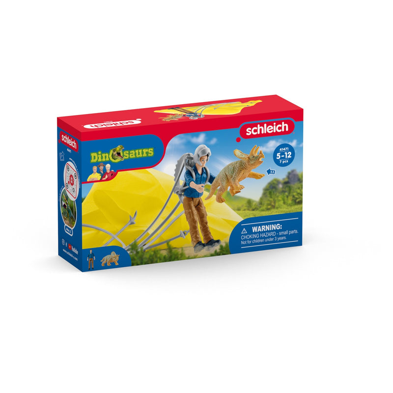 Load image into Gallery viewer, Schleich dinosaurs - dino parachute-reddingsbrigade speelfiguur (41471)
