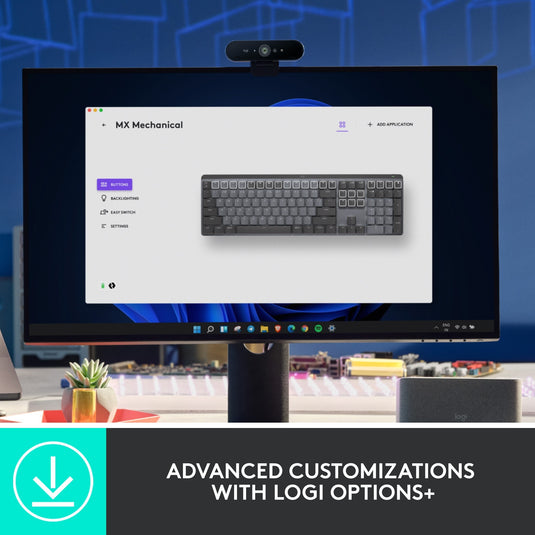 Logitech mx mechanical, toetsenbord (zwart grijs, us-international, bluetooth low energy)