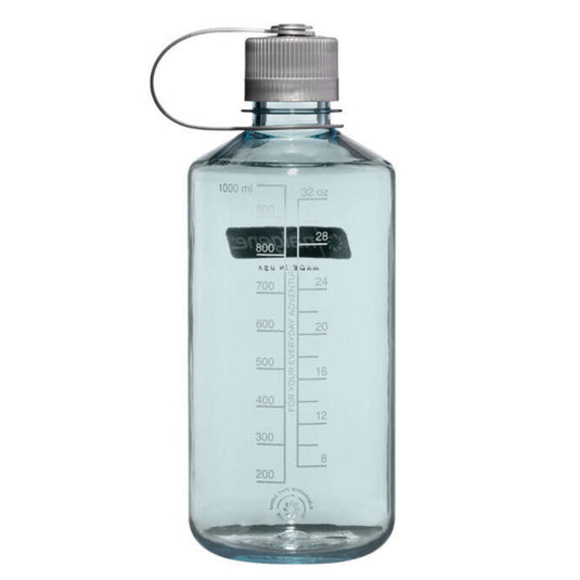 Nalgene narrow mouth sustain water bottle, 1 liter drinkfles (lichtblauw)