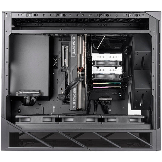 Silverstone alta f2 big tower behuizing (zwart | 4x usb-a | 1x usb-c | tempered glass)