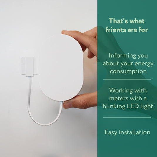 Ty frient electrici meter interface 2, led energiebesparing (wit, zigbee 3.0)