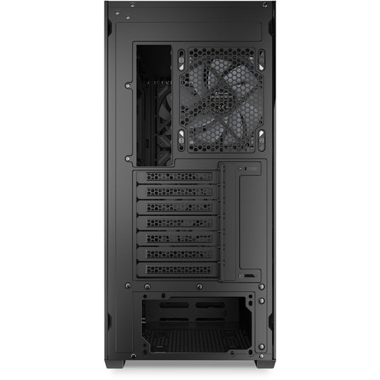 Sharkoon ak3 rgb midi tower behuizing (zwart | 2x usb-a | 1x usb-c | rgb | tempered glass)