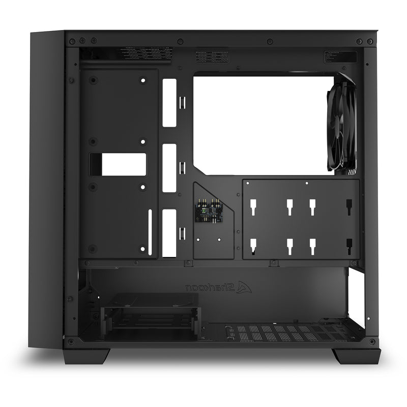 Load image into Gallery viewer, Sharkoon j1000 argb midi tower behuizing (zwart | 3x usb-a | rgb | tempered glass)
