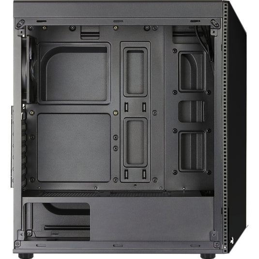 Aerocool shard midi tower behuizing (zwart | 3x usb-a | rgb | window)