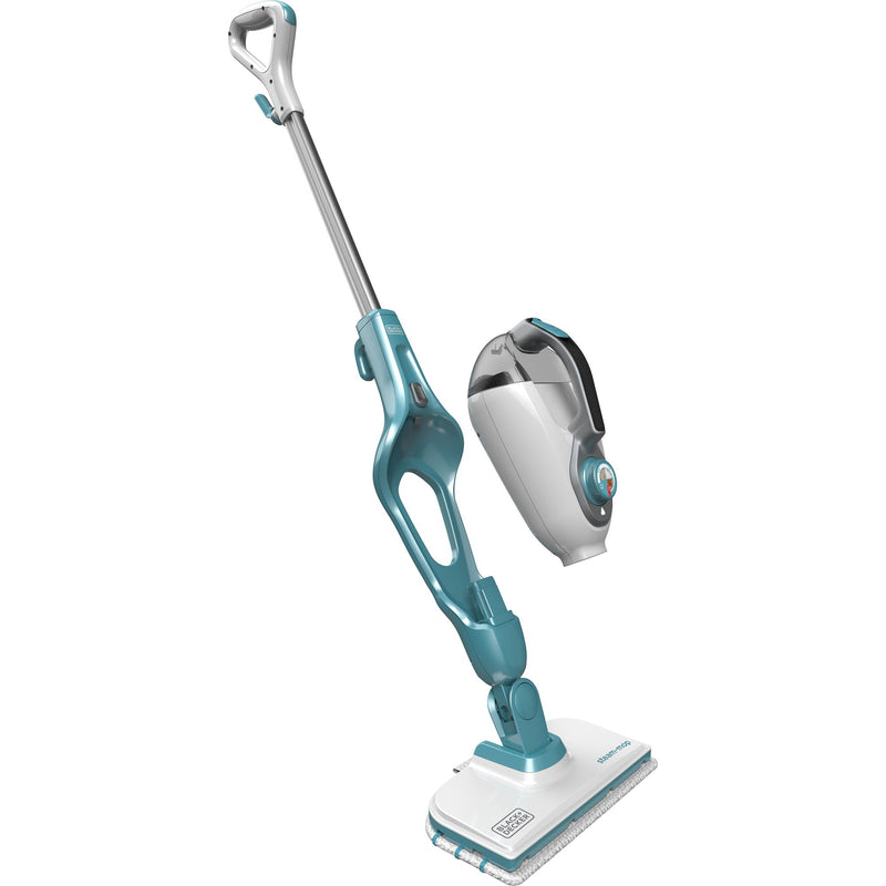 Load image into Gallery viewer, Black+decker fsmh1321 1600w steam-mop met 6 accessoires stoomreiniger (wit blauwgrijs)
