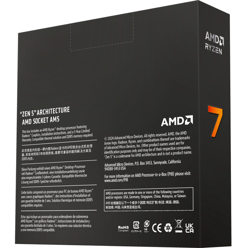 Load image into Gallery viewer, Amd ryzen 7 9700x, 3,8 ghz (5,5 ghz turbo boost) socket am5 processor (unlocked, boxed)

