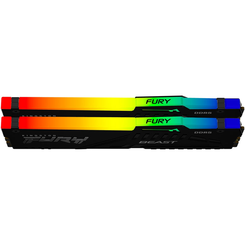 Load image into Gallery viewer, Kingston fury 64 gb ddr5-6000 (2x 32 gb) kit werkgeheugen (zwart, kf560c36bbeak2-64, beast rgb, expo)
