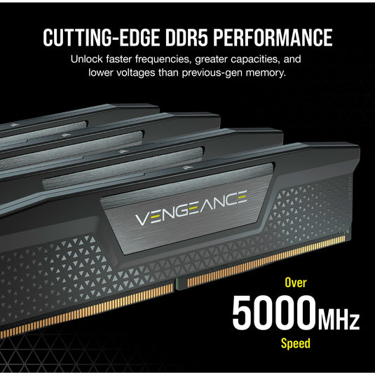 Corsair vengeance 32 gb ddr5-6400 (2x 16 gb) werkgeheugen (zwart, cmk32gx5m2b6400c32, xmp)