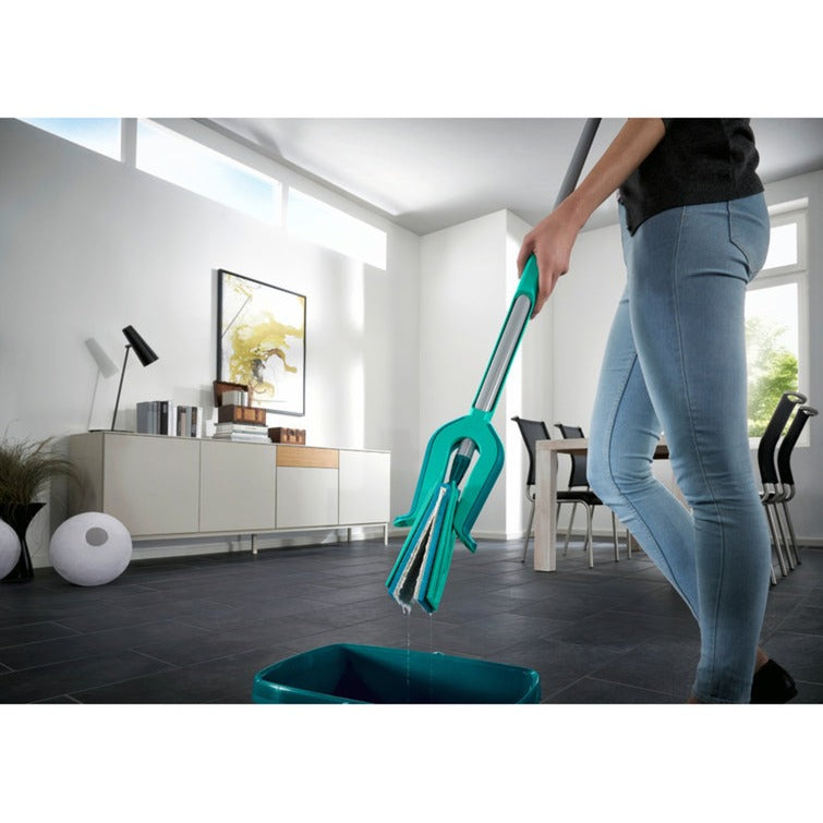 Load image into Gallery viewer, Leifheit picobello vloerwisser s micro duo met steel - 27 cm wisbreedte - turqouise - grijs
