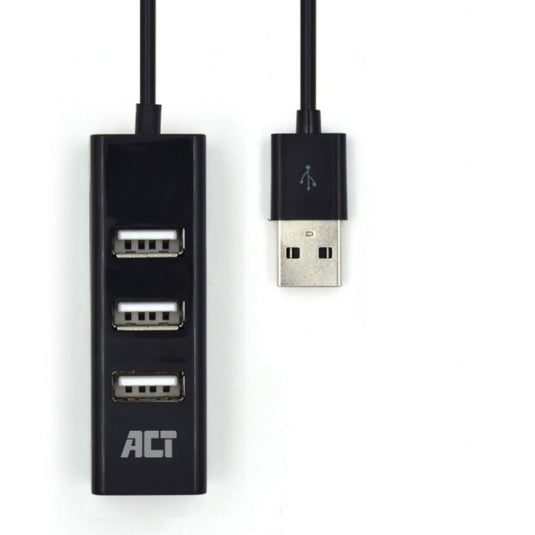 Act connectivity usb hub mini 4 port usb-hub (zwart)