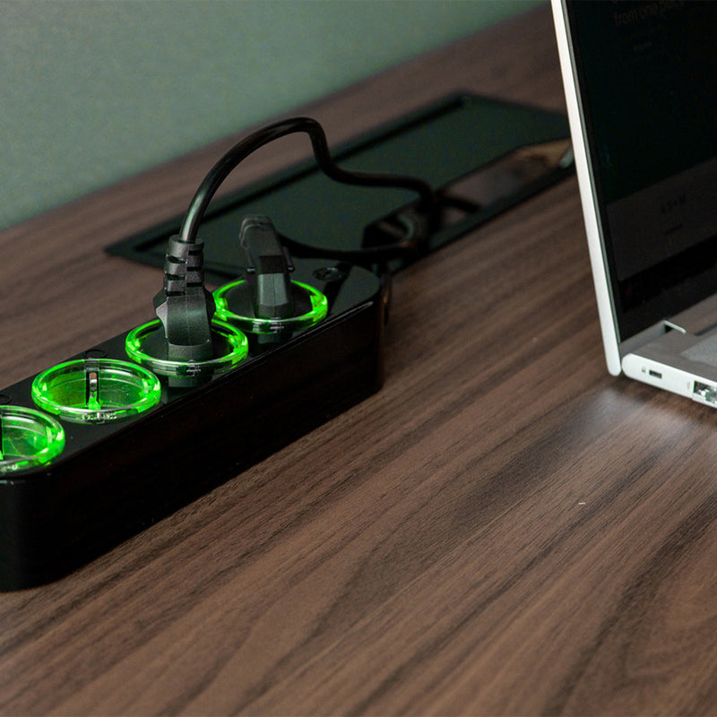 Load image into Gallery viewer, Shelly power strip gen4 stekkerdoos (zwart, wifi, bluetooth, zigbee)
