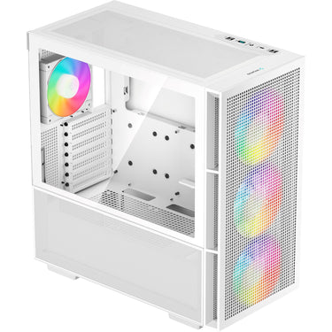 Deepcool ch560 midi tower behuizing (wit | 1x usb-a | 1x usb-c | rgb | tempered glass)